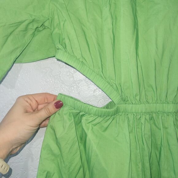 New & Other Stories Green Cut-Out‎ Midi Dress Size 8 - Picture 3 of 9
